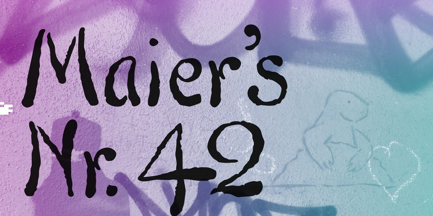 Пример шрифта Maiers Nr. 42 Pro #2